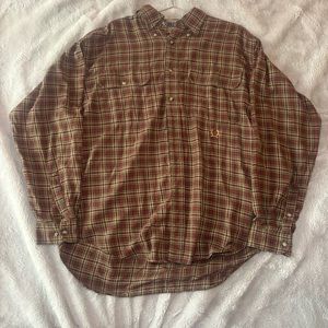 Vintage Tommy Hilfiger Men’s Plaid Button Up Long Sleeve Shirt